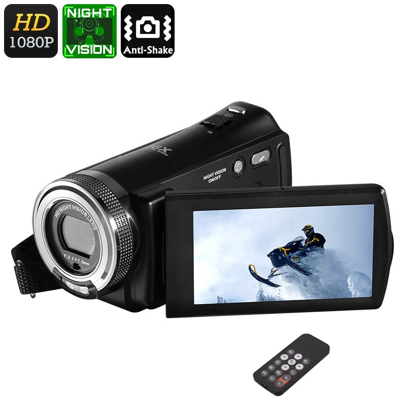 1080P Video Camera Full HD 16X Digital Zoom Recording Camcorder with Night Vision 