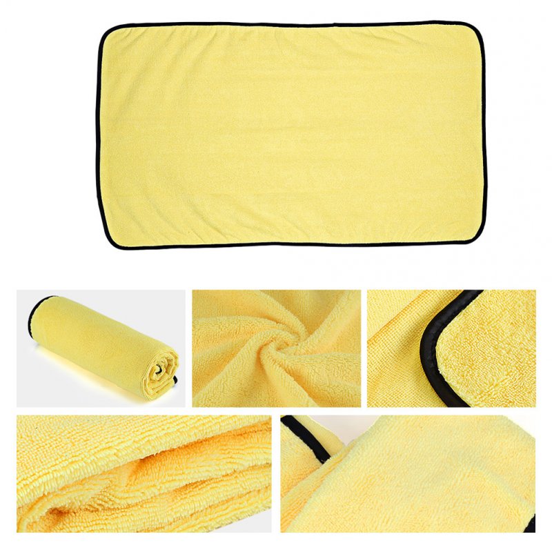 Car Clean Towels Car Cleaning Cloth Plush Microfiber Washing Drying Car Care Polishing Wash Towels Golden_92X56cm