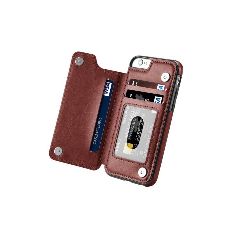 Multifunction Magnetic Leather Wallet Case Card Slot Shockproof Full Protection Cover for iPhone X 7/8 7/8 Plus blue2JMB