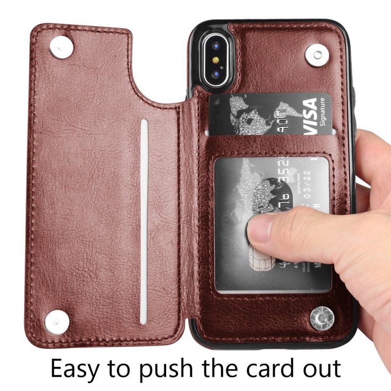 Multifunction Magnetic Leather Wallet Case Card Slot Shockproof Full Protection Cover for iPhone X 7/8 7/8 Plus blue2JMB