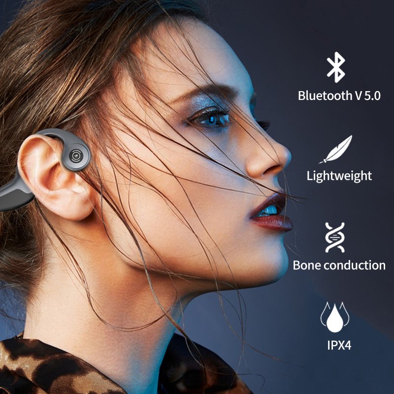 Z8 Bluetooth Headset 5.0 Bone Conduction Headphones Wireless Headphones Handsfree Headset 