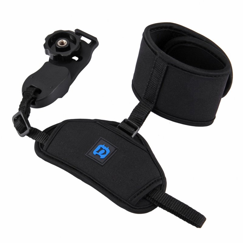 PULUZ Wrist Camera Strap for SLR/DSLR Camera with 1/4 Inch Screw Plastic Plate Professional Soft Neoprene Hand Grip 