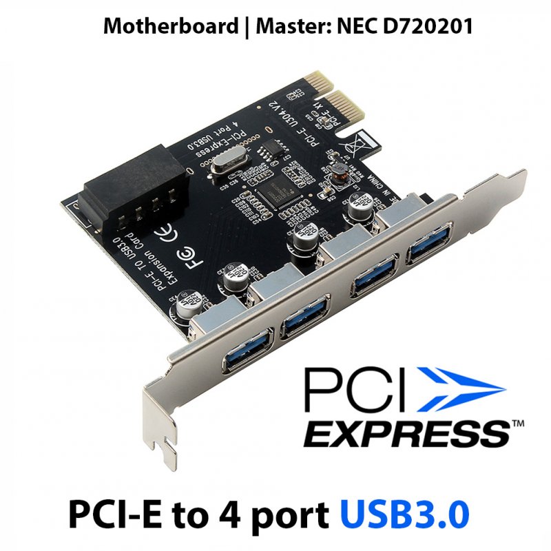 PCI-E to USB3.0 Expansion Card Four-port Desktop USB3.0 Expansion Card 4-port NEC Internet Cafe USB3.0 Card 