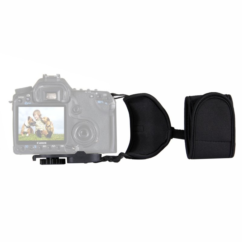 PULUZ Wrist Camera Strap for SLR/DSLR Camera with 1/4 Inch Screw Plastic Plate Professional Soft Neoprene Hand Grip 