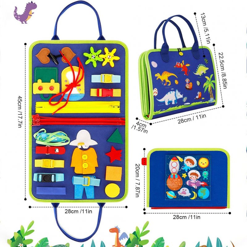 Busy Board Toy For Toddlers Felt Dressing Learning Cloth Book Early Education Toys Gifts For Boys Girls 