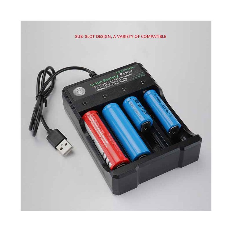 3.7V 18650 Charger Li-ion Battery USB Independent Charging Portable 18350 16340 14500 Battery Charger 