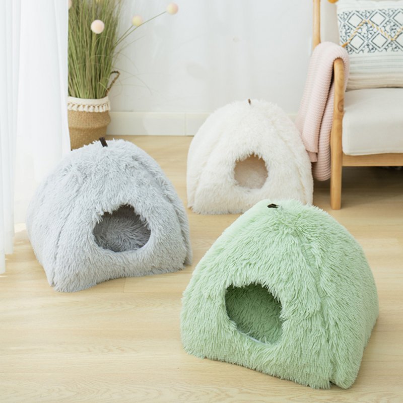 Cat House For Indoor Dogs Cats Soft Plush Premium Sponge Pet Tent For Puppies Rabbits Guinea Pigs Hedgehogs 