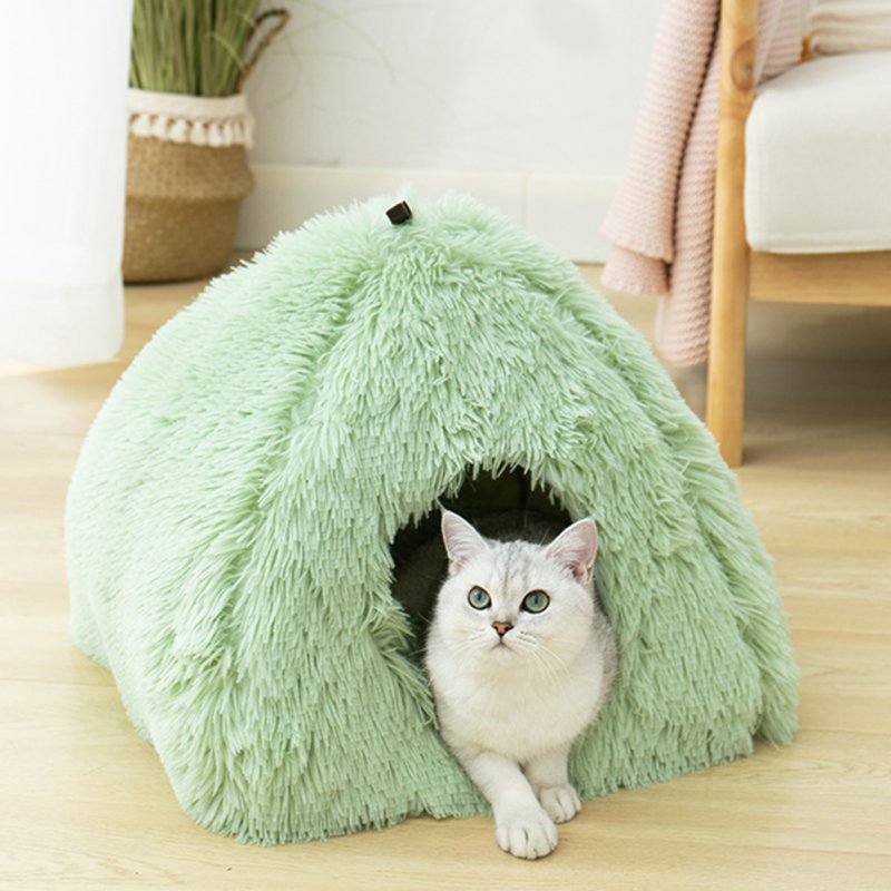 Cat House For Indoor Dogs Cats Soft Plush Premium Sponge Pet Tent For Puppies Rabbits Guinea Pigs Hedgehogs 