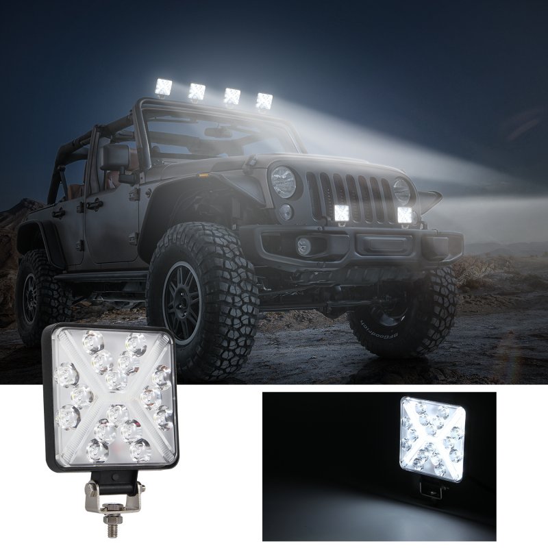 2pcs LED Offroad Work Light Bar Spot Square Lamp Driving Truck ATV UTE SUV 4X4;
