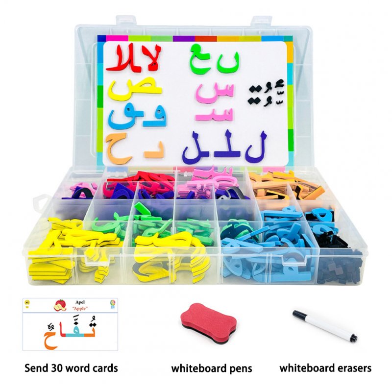 Baby Arabic Alphabet Letters Sticker Word Magnetic Intellectual Toy Preschool Teaching Learning Toys For Children 