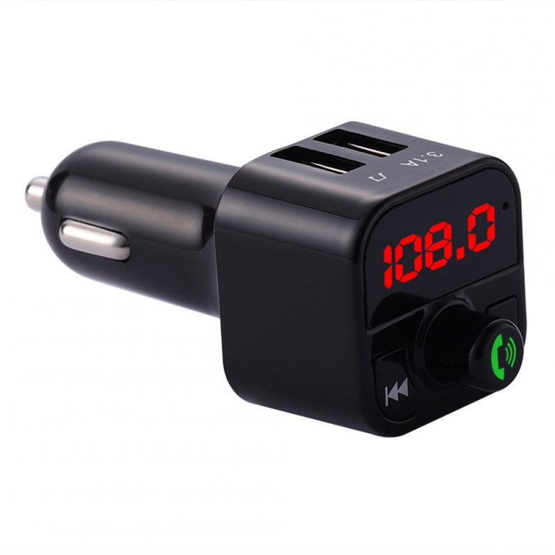 X5 Car Mp3  Player Plug-in Card / U Disk Multifunction Adapter Bluetooth-compatible 5.0 Power-off Memory Function Fm Transmitter 