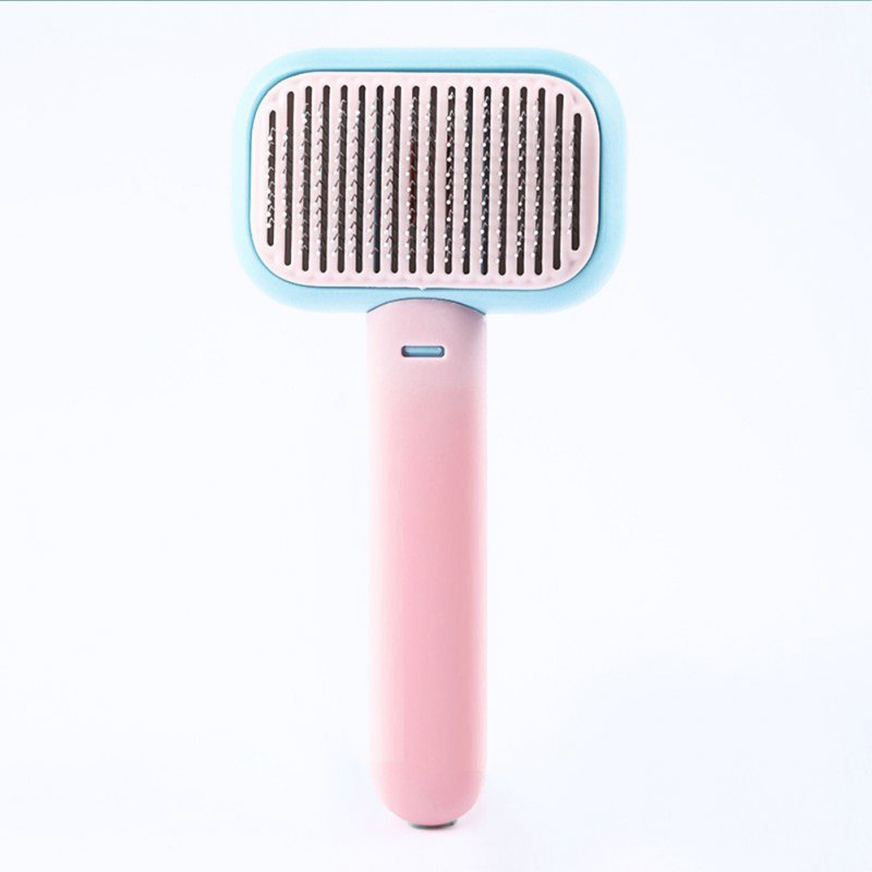 Pet Grooming Brush Cat Dog Massage Comb One Key Hair Removal Comb Shedding Brush 