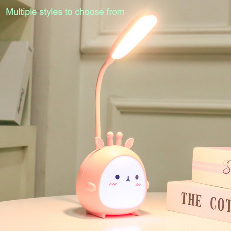 Portable LED Table Lamps 3 Lighting Modes Cartoon Deer Eye Protection USB Charging Reading Desk Light Night Light 