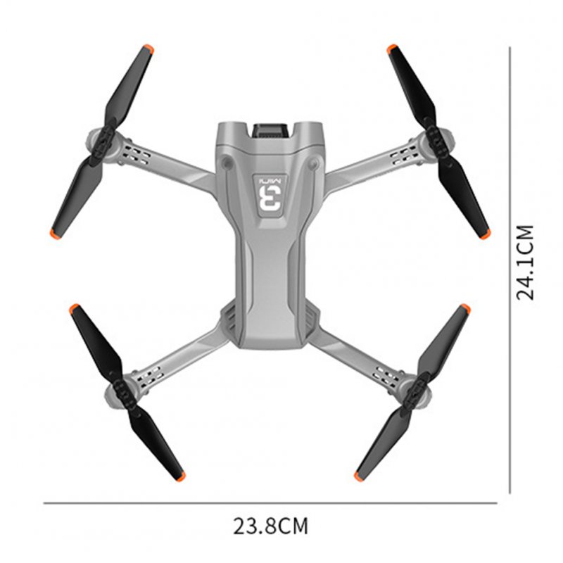RC Aircraft 4k Obstacle Avoidance 360-Degree Rollover Optical Flow Dual Camera 4-Shaft RC Drone Gray 2 Battery