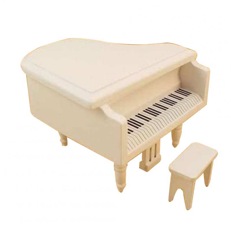 Miniature Mini Piano 1:12 Furniture With Chair For Dollhouse 