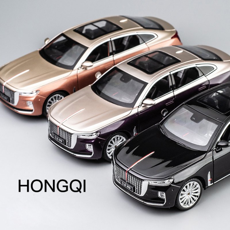 1:24 Alloy H9 Car Model Toys Simulation Pull Back Car Model Ornaments Light Christmas Gifts Brown
