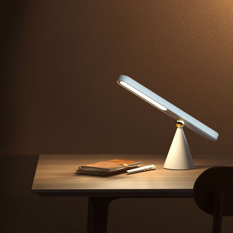 Led Geometric Table Lamp USB Charging Magnetic Suction Double Base 3-level Brightness Adjustable Khaki