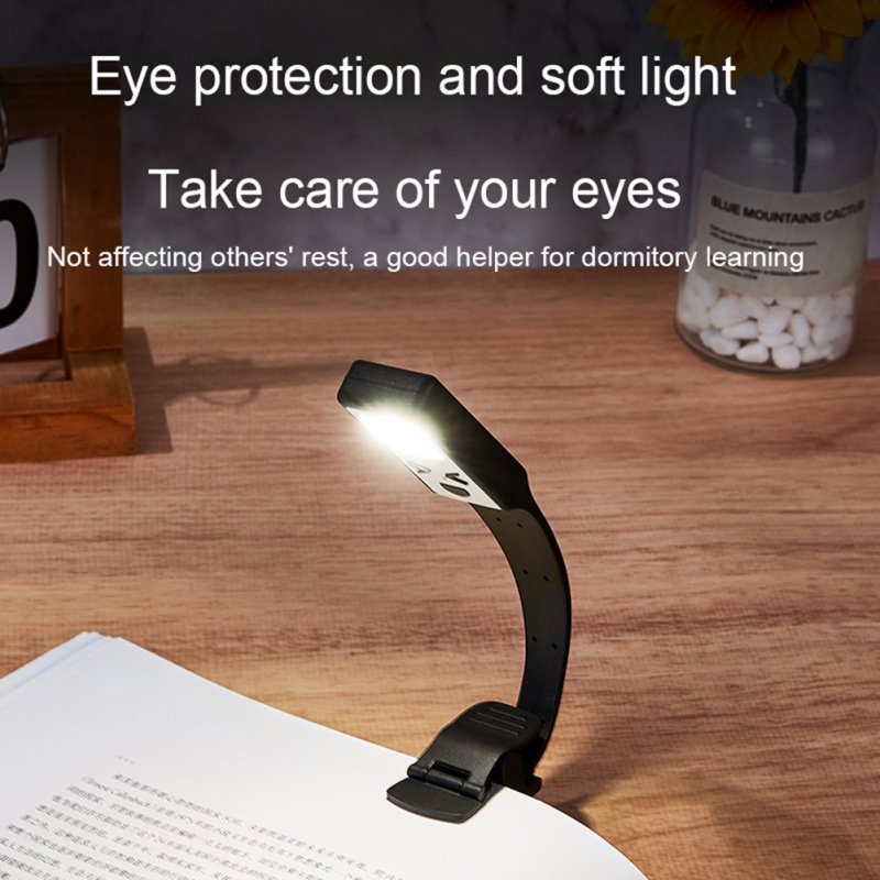 Led Clip On Book Light 3 Colors Stepless Dimming High Brightness USB Rechargeable Book Lights For Kindles Magazines Books 
