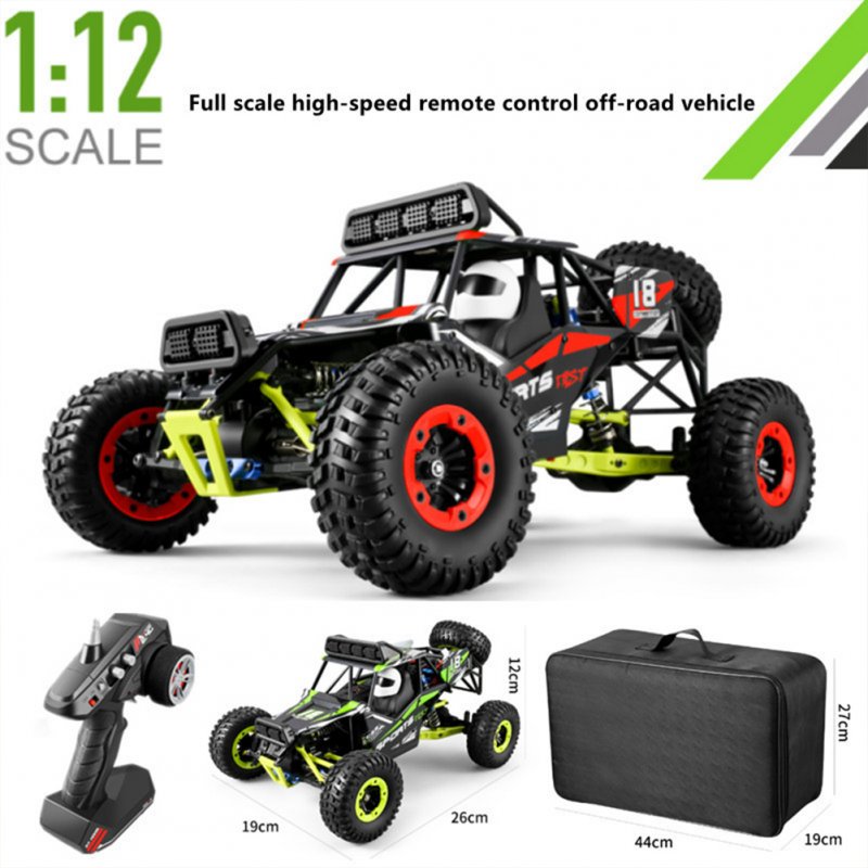 1:12 Off-road Drift Remote  Control  Car  Toy 540 Brush Motor 2.4g Four-wheel Drive High-speed 7.4v Powerful Batteries Vehicle Model 