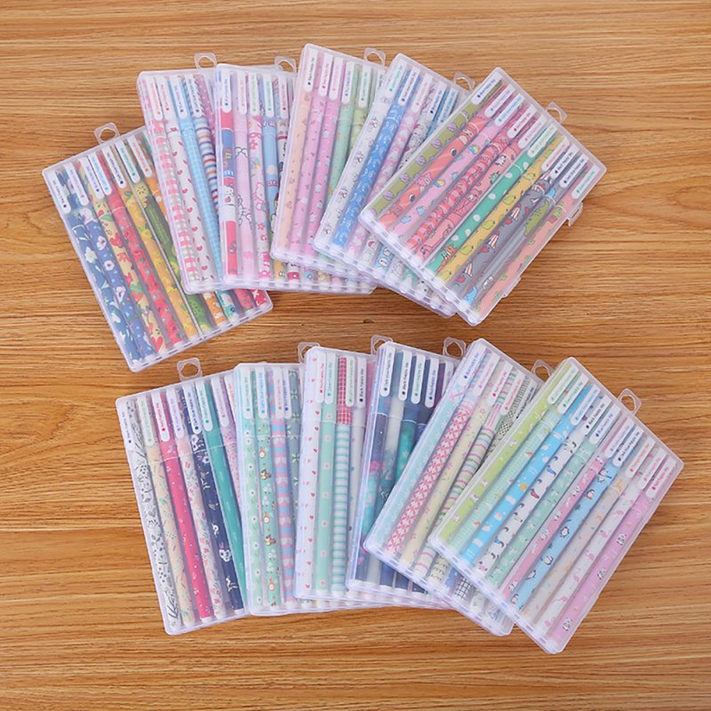 Cute Color Pens For Girls Colorful Gel Ink Pen Kit Multi-color Roller Ball Pens For Kids Gifts 10 Pcs (0.38mm) 