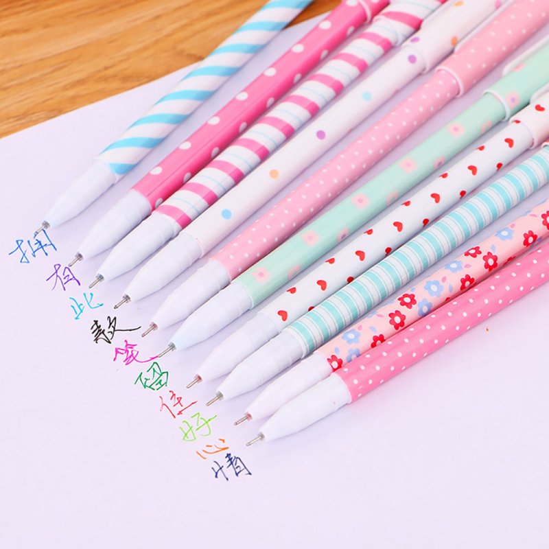 Cute Color Pens For Girls Colorful Gel Ink Pen Kit Multi-color Roller Ball Pens For Kids Gifts 10 Pcs (0.38mm) 
