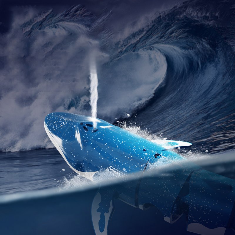 B4 Remote Control Whale Simulation Water Boat Summer Electric Shark Diving Spray Boat Toys For Boys Gifts 