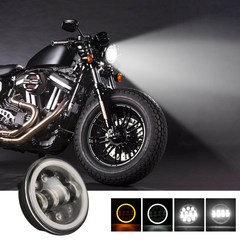Motorcycles headlight 5.75" Round LED Projection Headlight for Motorcycle 