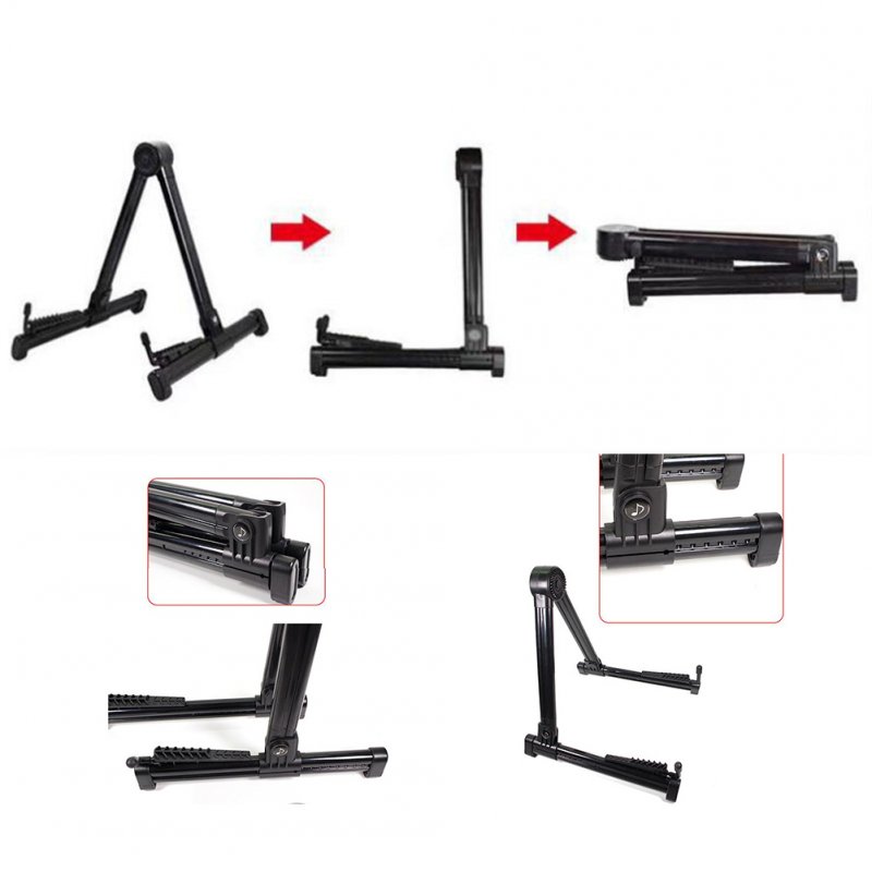 Adjustable Electric Guitar Holder Bracket Upright A-frame Instrument Stand for Acoustic Guitar Ukulele Bass Violin 