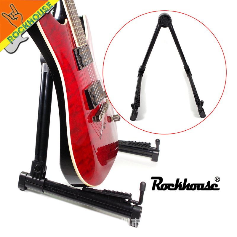 Adjustable Electric Guitar Holder Bracket Upright A-frame Instrument Stand for Acoustic Guitar Ukulele Bass Violin 