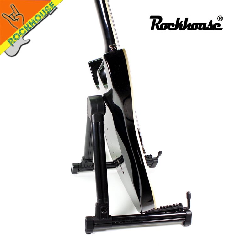 Adjustable Electric Guitar Holder Bracket Upright A-frame Instrument Stand for Acoustic Guitar Ukulele Bass Violin 