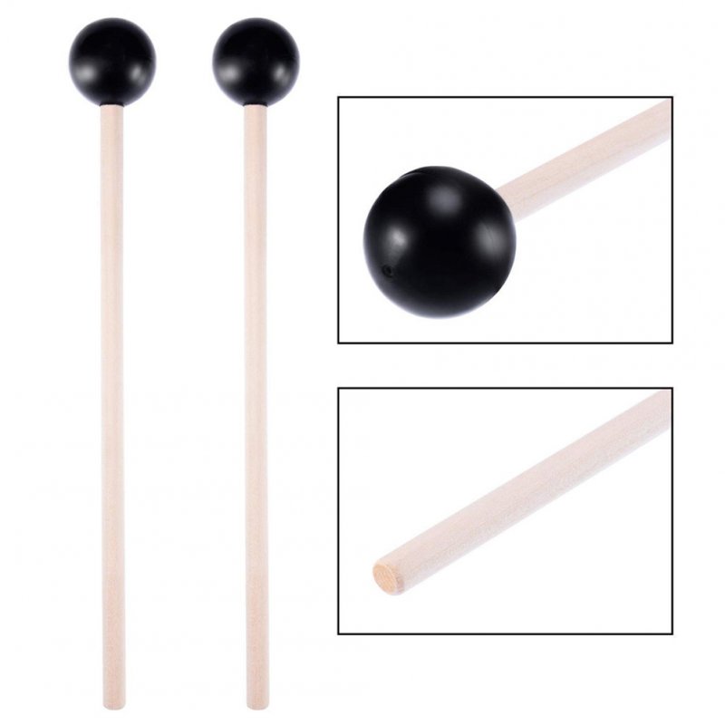 2 Pair Marimba Mallets Yarn Head and Rubber Mallets Drumsticks for Percussion Bell Glockenspiel Marimba Musical Instruments  