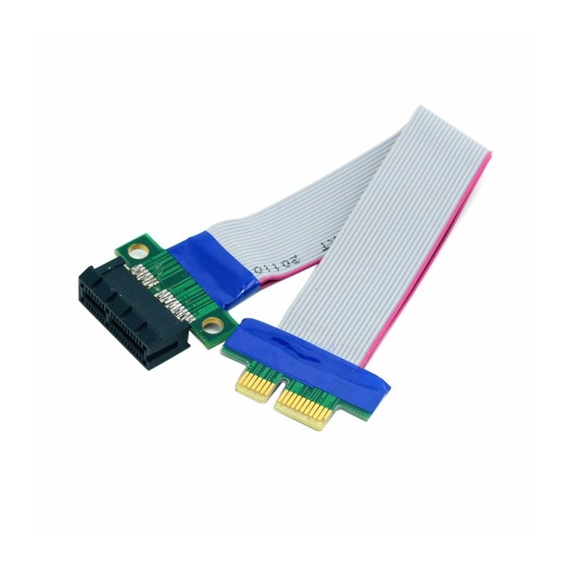 PCI Expres x1 PCI E Riser Card Extender Extension Ribbon Flex Relocate Cable 