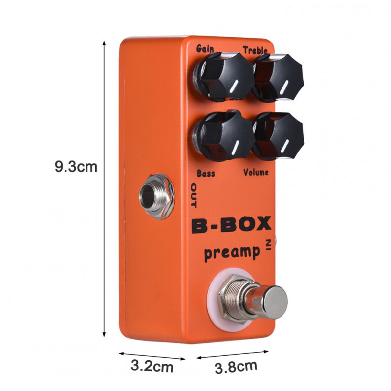 MOSKY B-Box Electric Guitar Preamp Overdrive Guitar Effect Pedal with Analog Signal Path True Bypass 