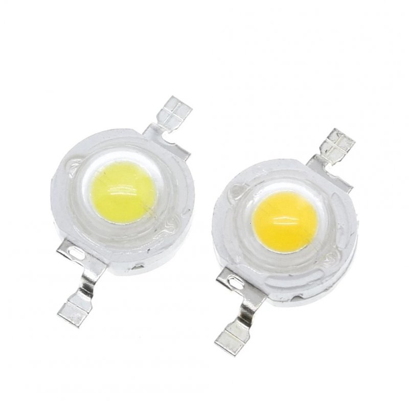 10pcs LED Lamp Bead 1W 3.0-3.2V 350mA Lamp Beads for Flashlight Spotlight Warm White