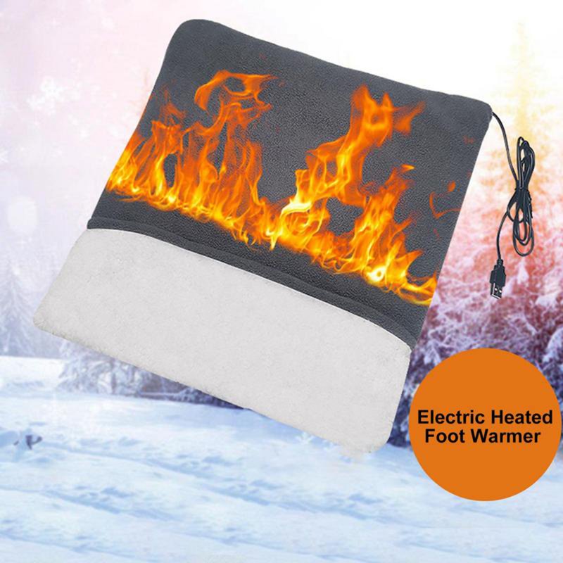 Feet Warming Mat USB Charging Winter Soft Plush Foot Warmer Heater Feet Warming Mat For Men Women 38 x 35cm 