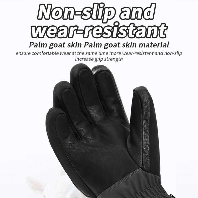 Heated Gloves Rechargeable Windproof Superior Thermal Cotton Heated Gloves With Anti Slip Palm For Women Men SK38 five-finger style M