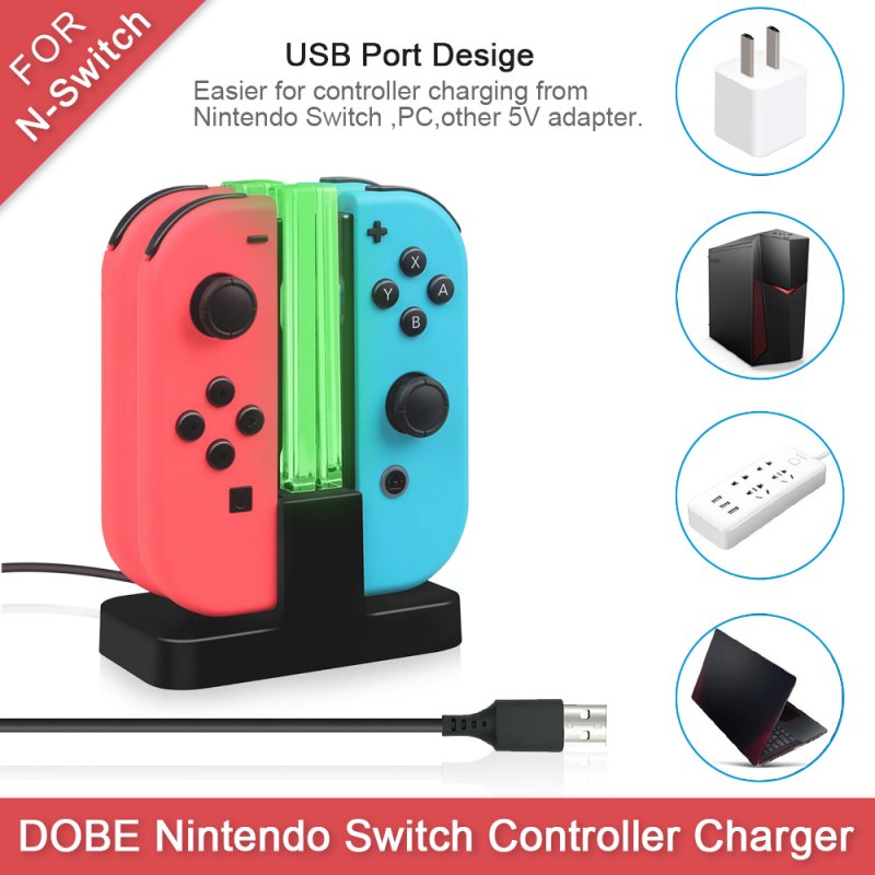 4-in-1 Game Controller USB Charge Station Fast Charging Stand 