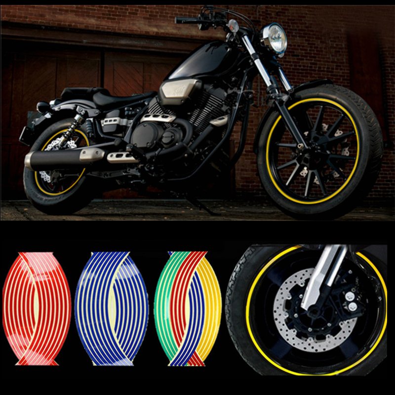 Motorcycle 18 - inch Reflective Wheel Sticker Wheel Ring Sticker Hub Tire Reflector Sticker Decoration 