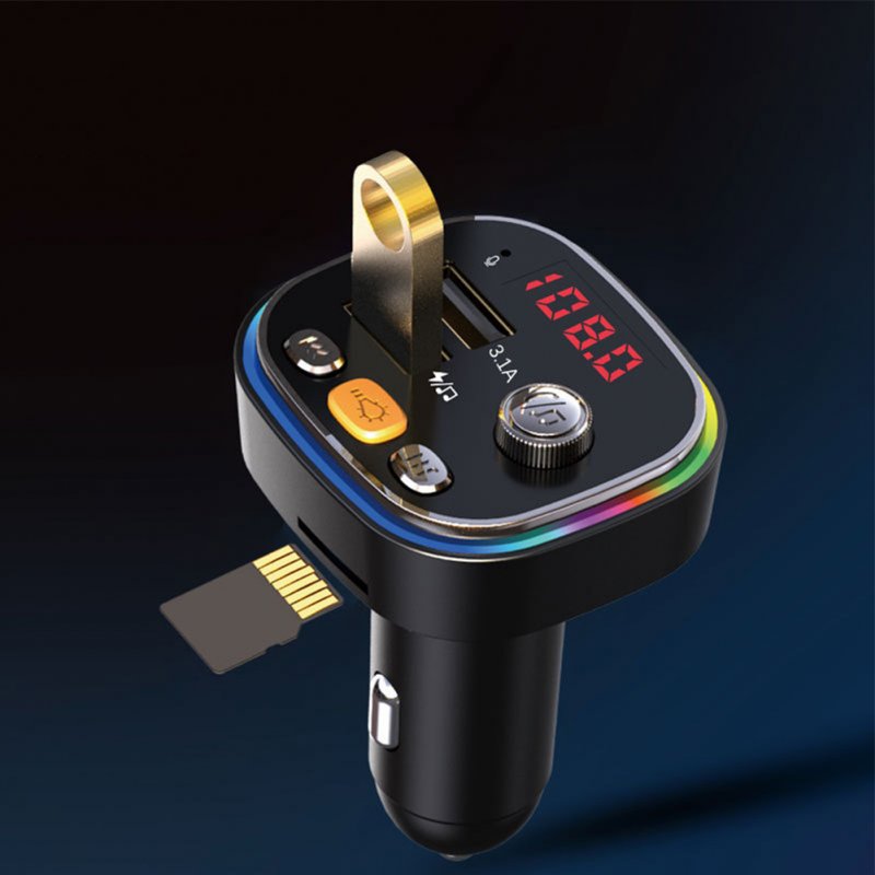 C20 Car Mp3 Bluetooth-compatible Player Plug-in Card/u Disk Hands-free Call Audio Player Cigarette Lighter Fm Transmitter 