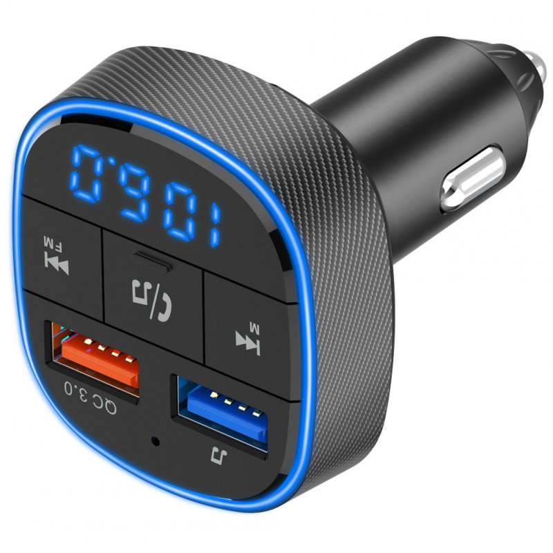 BC57 Car Cigarette Lighter Bluetooth-compatible Multi-functional Fm Transmitter Qc3.0 Fast Charge Mp3 Player Adapter 