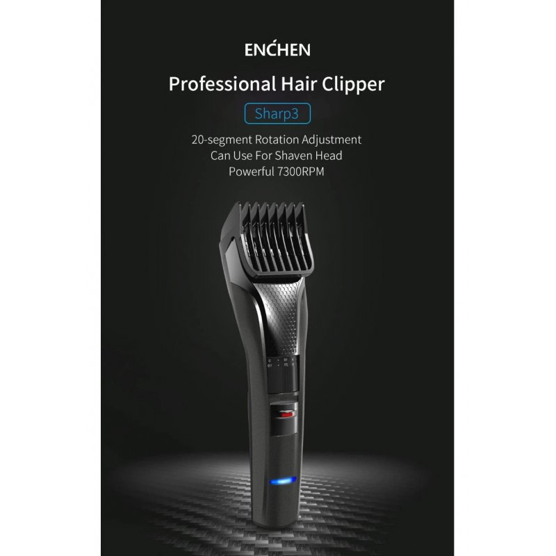 ENCHEN Sharp3 Electric Hair Clipper Professional Hair Trimmer USB Charging Cutter Low Noise for Men Adult Baby Kids 