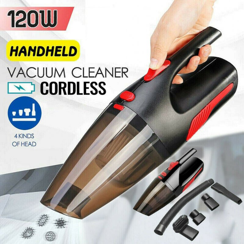220v Wireless/Wired Hand Held Car Vacuum Cleaner Portable Car Wet Dry One-key Control Vacuum Cleaner With Light Car Auto Home Duster 