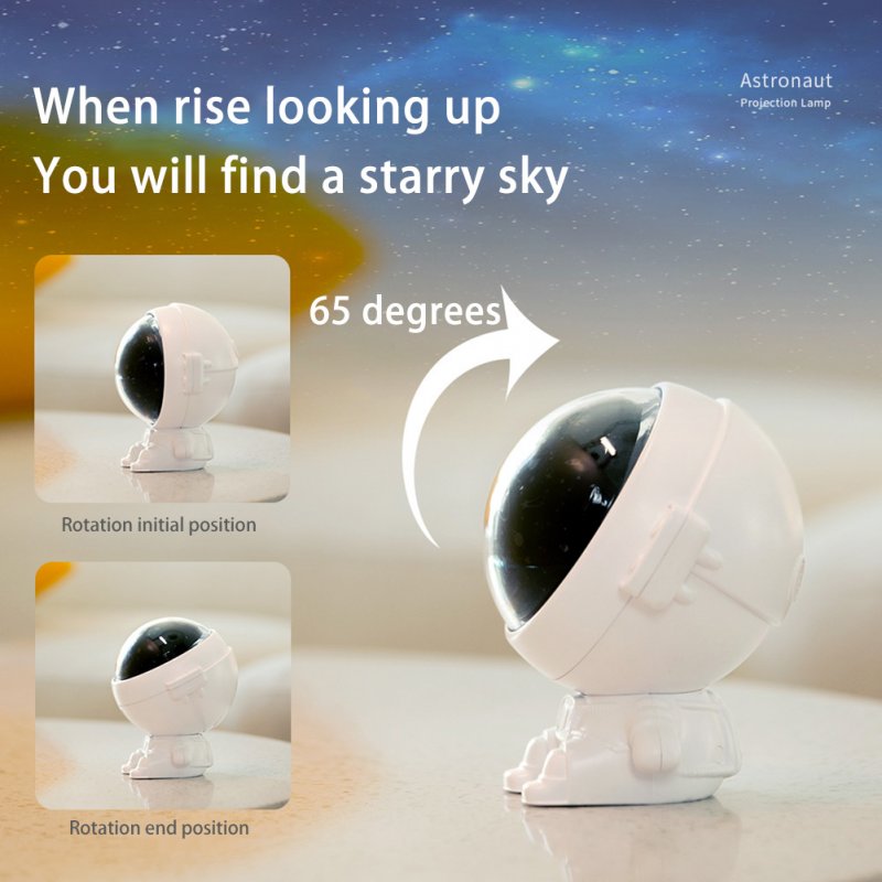 Astronaut Led Star Projector USB Charging 360 Degree Rotation Music Projector Lamp Night Light Kids Baby Gifts 