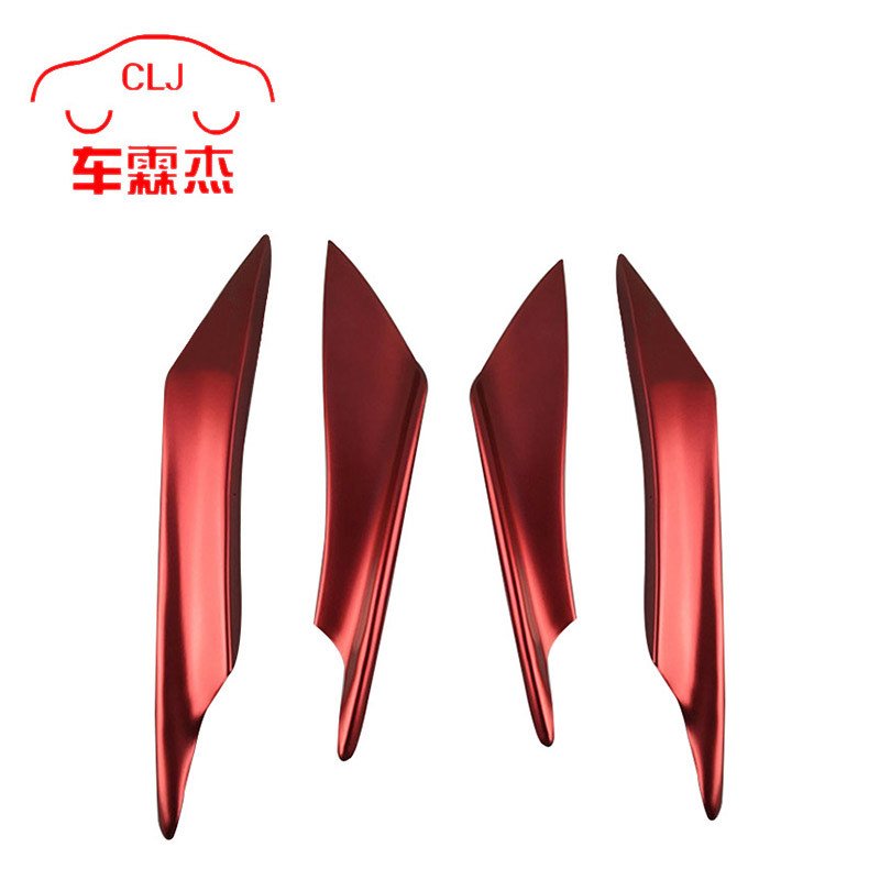 4Pcs Car Front Bumper Canard Lip Splitter Fin Body Spoiler Universal Modified Decoration  