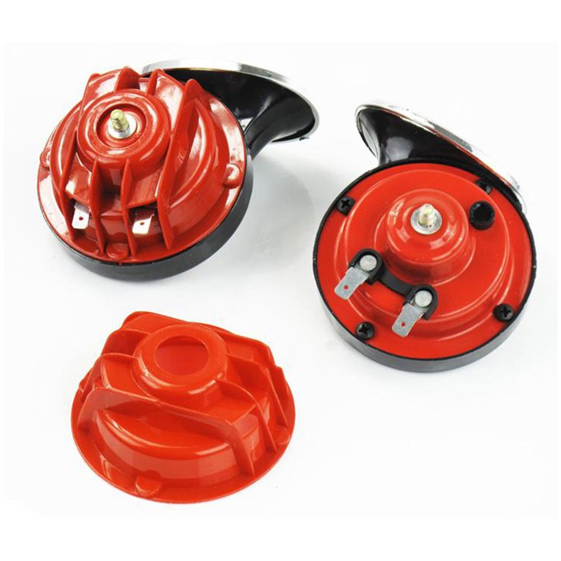 2Pcs 12V/24V Snail Air Horn with Cover Loud Alarm Kit for Car Boat Motorcycle; 