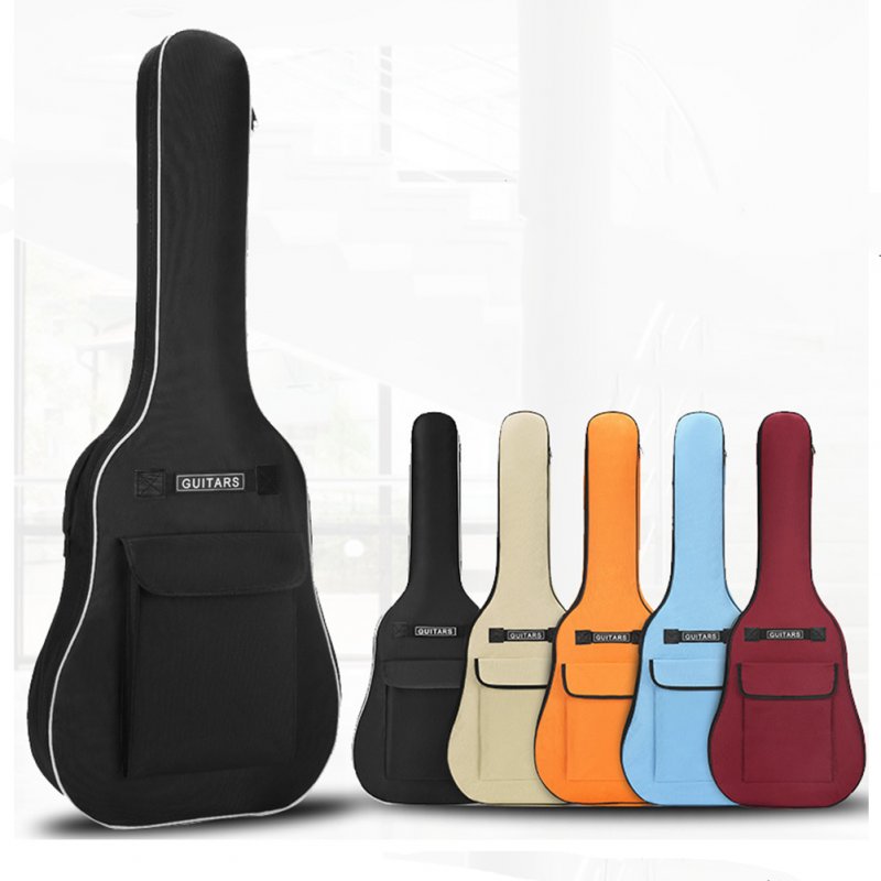 40/41 Inch Oxford Fabric Acoustic Guitar Gig Bag Soft Case Double Shoulder Straps Padded Guitar Waterproof Backpack 