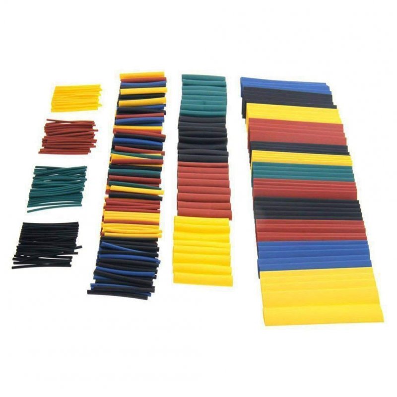 127/328/530Pcs Heat Shrink Tubing 2:1 Car Cable Sleeving Assortment Wrap Wire Insulation Materials DIY Kit 