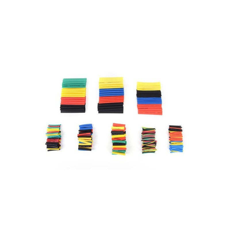 127/328/530Pcs Heat Shrink Tubing 2:1 Car Cable Sleeving Assortment Wrap Wire Insulation Materials DIY Kit 