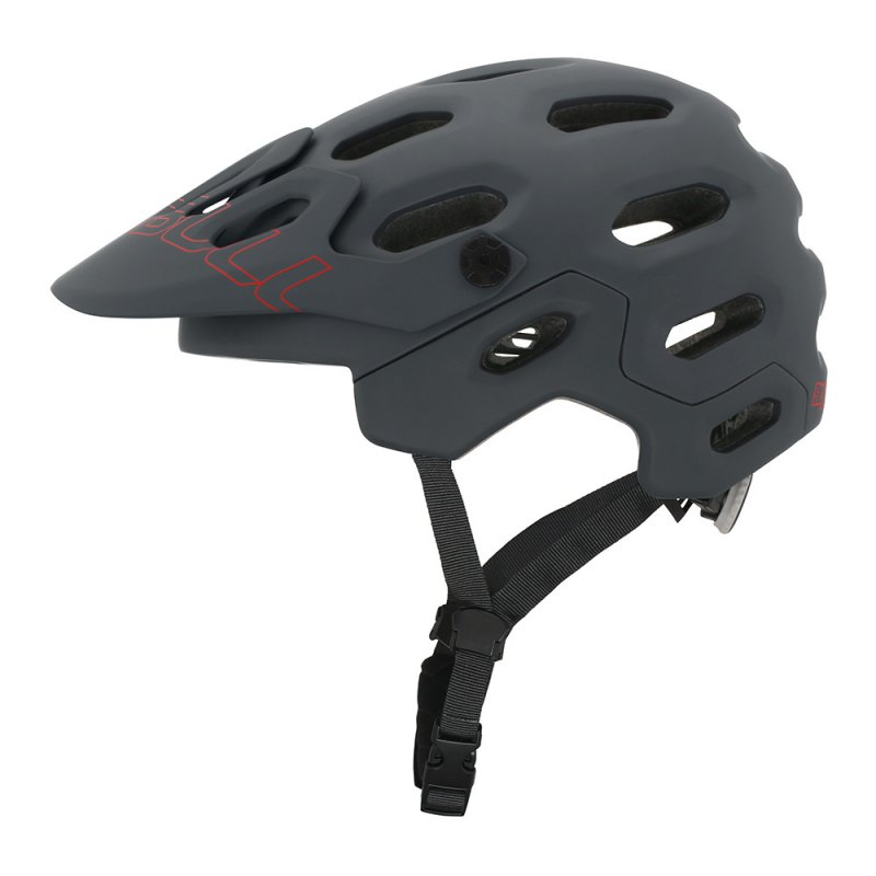 crash helmet MTB Road Cycling Helmet Ultralight Breathable Bike Riding Helmet Head Adjustable Visor Helmet gray_L (58-62CM)