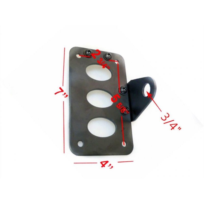Motorcycle Side Mount Tail Light with License Number Plate Bracket For  Sportsters Bobber Chopper Rear Stop Light 